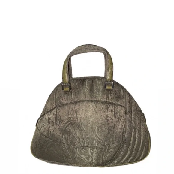 Etro Olive Green Nylon Bag 💚✨ with Leather Trim 👜Vintage vibes - Picture 2 of 7